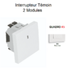 Interrupteur Témoin 2 modules Quadro 45013SBM Blanc MAT
