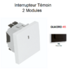 Interrupteur Témoin 2 modules Quadro 45013SPM Noir MAT