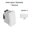 Interrupteur Bipolaire 1 module Quadro 45020SBM Blanc MAT