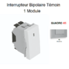 Interrupteur Bipolaire témoin 1 module Quadro 45026SAL Alumine