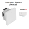 Interrupteur Bipolaire 2 modules Quadro 45021SBM Blanc MAT