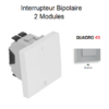 Interrupteur Bipolaire 2 modules Quadro 45021SAL Alumine