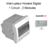 Interrupteur Horaire Digital 1 Circuit 2 modules Quadro 45041SAL Alumine