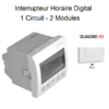Interrupteur Horaire Digital 1 Circuit 2 modules Quadro 45041SBR Blanc