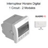 Interrupteur Horaire Digital 1 Circuit 2 modules Quadro 45041SBM Blanc MAT