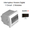 Interrupteur Horaire Digital 1 Circuit 2 modules Quadro 45041SPM Noir MAT