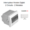 Interrupteur Horaire Digital 2 Circuits 2 modules Quadro 45042SBM Blanc MAT