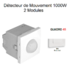 Détecteur de mouvement 1000W 2 modules Quadro 45401SBM Blanc MAT