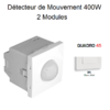 Détecteur de mouvement 400W 2 modules Quadro 45402SBM Blanc MAT