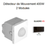 Détecteur de mouvement 400W 2 modules Quadro 45402SPM Noir MAT