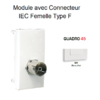Module avec connecteur IEC Femelle Type F Quadro 45983SBM Blanc MAT