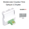 Module avec coupleur de fibre optique LC Duplex Quadro 45449SAL Alumine