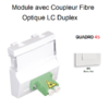 Module avec coupleur de fibre optique LC Duplex Quadro 45449SBM Blanc MAT