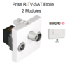 Prise R-TV-SAT Etoile Quadro 45543SBR Blanc