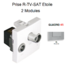 Prise R-TV-SAT Etoile Quadro 45543SAL Alumine