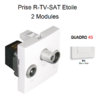 Prise R-TV-SAT Etoile Quadro 45543SBM Blanc MAT