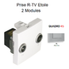 Prise R-TV Etoile Quadro 45533SAL Alumine