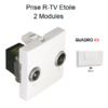 Prise R-TV Etoile Quadro 45533SBR Blanc