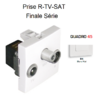 Prise R-TV-SAT Finale Série Quadro 45555SBM Blanc MAT