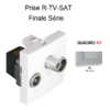 Prise R-TV-SAT Finale Série Quadro 45555SAL Alumine