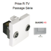 Prise R-TV Passage Série Quadro 45564SAL Alumine