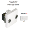 Prise R-TV Passage Série Quadro 45564SBR Blanc