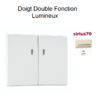 Doigt pour mécanisme double fonction lumineux Sirius 70615TMF Ivoire