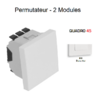 Permutateur 2 modules Quadro 45051SBM Blanc MAT