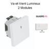 Va-et-Vient lumineux 2 modules Quadro 45072SBM Blanc MAT