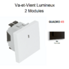 Va-et-Vient lumineux 2 modules Quadro 45072SPM Noir MAT