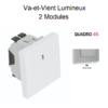 Va-et-Vient lumineux 2 modules Quadro 45072SAL Alumine