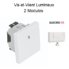 Va-et-Vient lumineux 2 modules Quadro 45072SBR Blanc