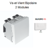 Va-et-Vient Bipolaire 2 modules Quadro 45077SBR Blanc