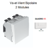 Va-et-Vient Bipolaire 2 modules Quadro 45077SBM Blanc MAT