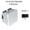 Va-et-Vient Bipolaire 2 modules Quadro 45077SPM Noir MAT