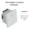 Permutateur Lumineux 2 modules Quadro 45052SBM Blanc MAT