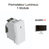 Permutateur Lumineux 1 module Quadro 45053SPM Noir MAT