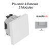 Poussoir à bascule 2 modules Quadro 45151SAL Alumine