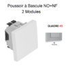 Poussoir à bascule NO+NF 2 modules Quadro 45150SAL Alumine