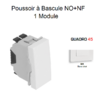 Poussoir à bascule NO+NF 1 module Quadro 45166SBM Blanc MAT