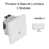 Poussoir à bascule Lumineux 2 modules Quadro 45152SBM Blanc MAT