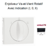 Enjoliveur pour va-et-vient rotatif avec indication I,0,II Sirius70760TAT Anthracite