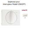 Enjoliveur pour Interrupteur rotatif Sirius70762TBR Blanc