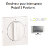 Enjoliveur pour Interrupteur rotatif 3 positions Logus 90765TAL Alumine
