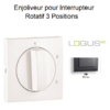 Enjoliveur pour Interrupteur rotatif 3 positions Logus 90765TIS Gris