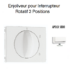 Enjoliveur pour Interrupteur rotatif 3 positions Apolo 50765TBM Blanc MAT