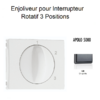Enjoliveur pour Interrupteur rotatif 3 positions Apolo 50765TGR Graphite