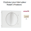 Enjoliveur pour interrupteur rotatif 3 positions Sirius70765TMF Ivoire