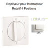 Enjoliveur pour Interrupteur rotatif 4 positions Logus 90766TGE Glace