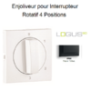 Enjoliveur pour Interrupteur rotatif 4 positions Logus 90766TPM Noir MAT